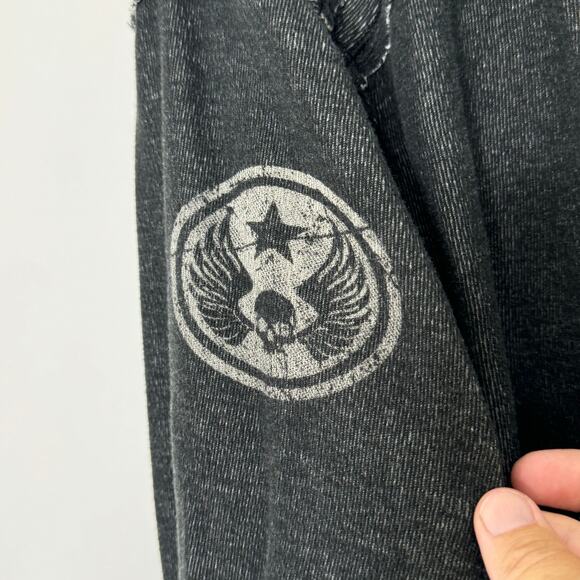 Affliction raw hem reversible shirt Mens 2XL Gray - Picture 7 of 14